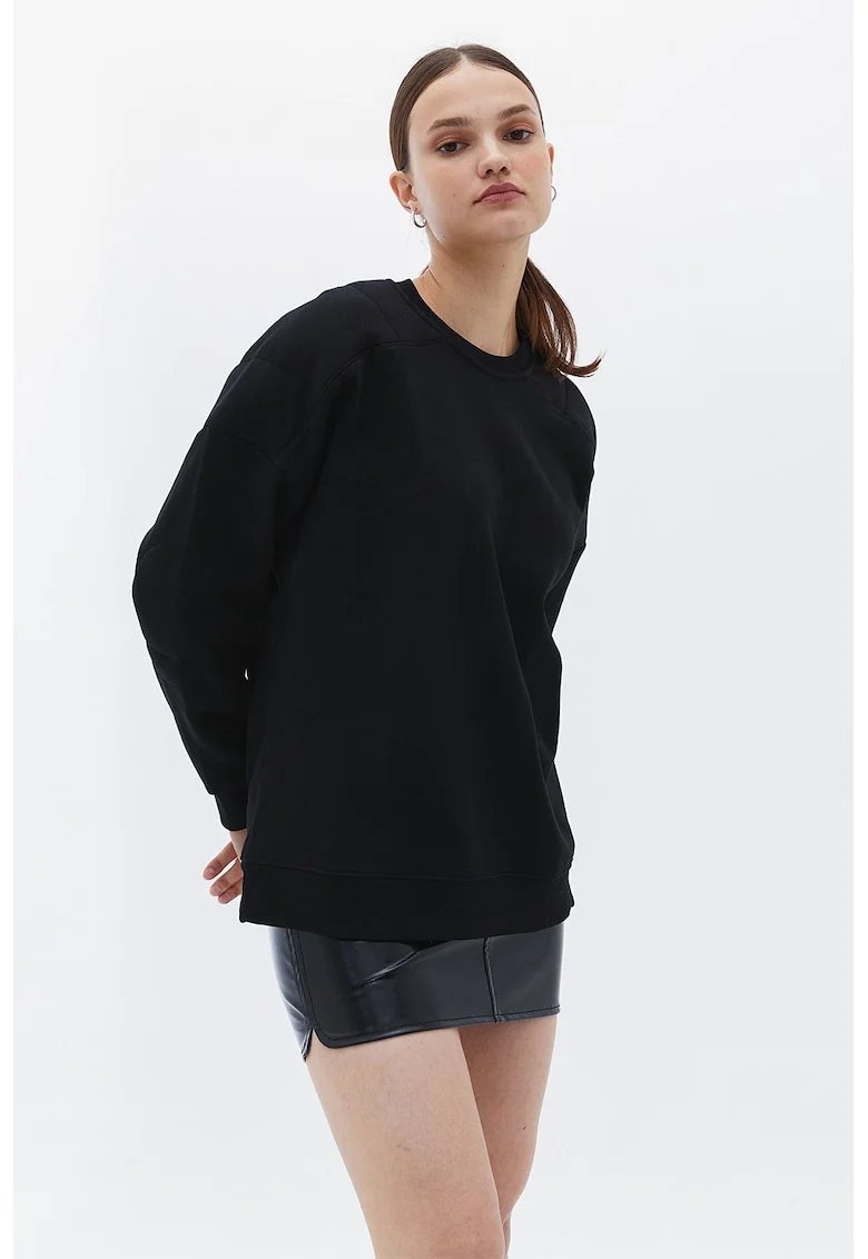 Bluza de trening cu maneci raglan, Negru