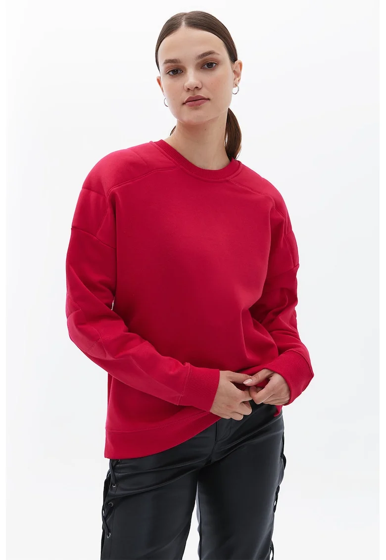Bluza de trening cu maneci raglan, Roz aprins