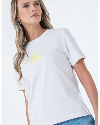 Tricou relaxed fit cu imprimeu logo, Alb/Galben pai