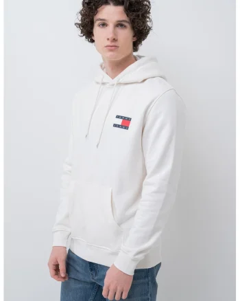 Hanorac regular-fit cu imprimeu logo, Alb