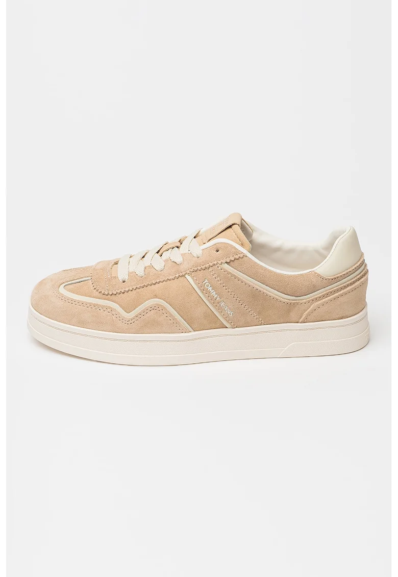 Pantofi sport low-cut din piele intoarsa The Greenwich, Bej inchis/Crem