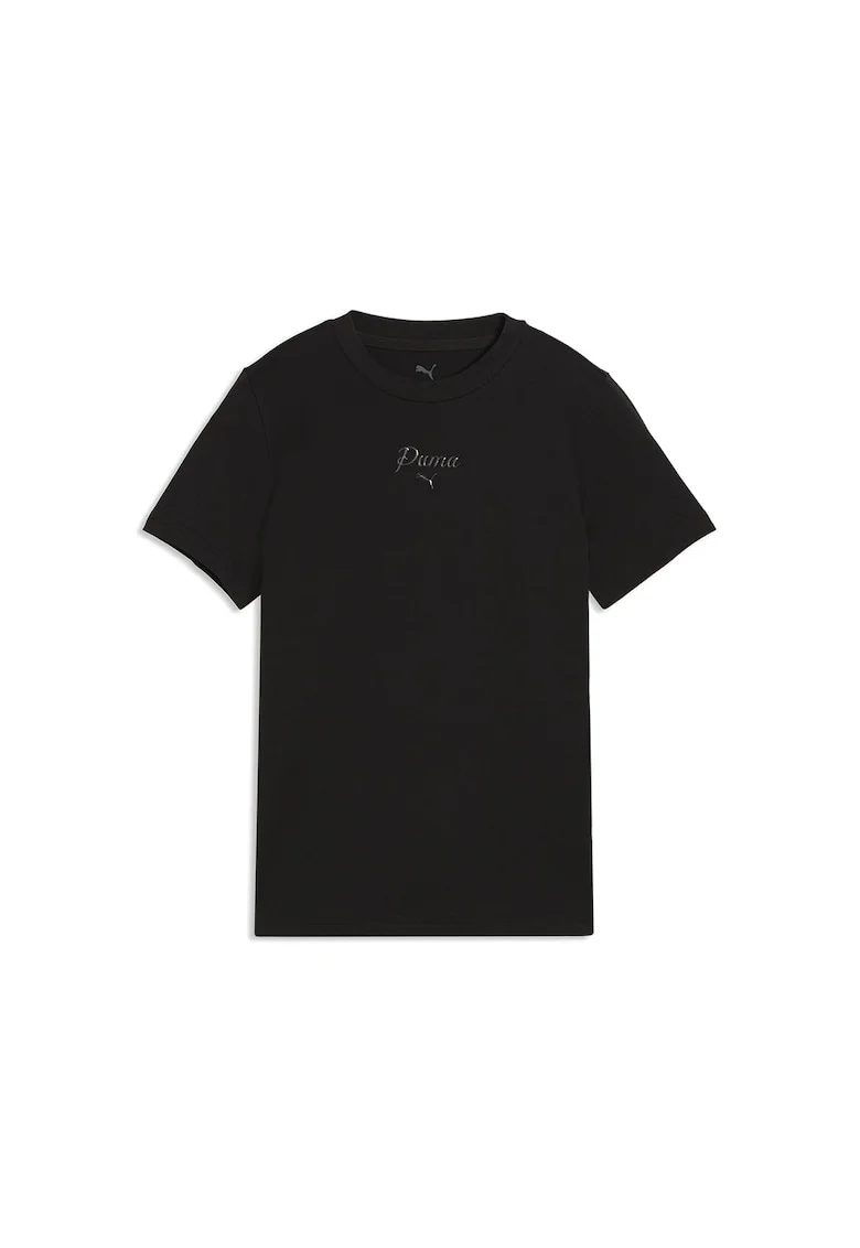 Tricou cu detaliu logo Essentials Script, Negru/Gri antracit