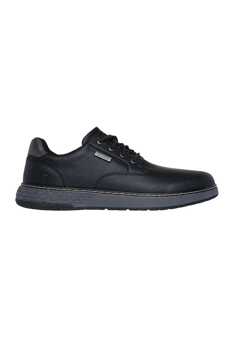 Pantofi casual impermeabili de piele ecologica, Negru
