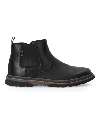 Ghete din piele cu detalii din textil