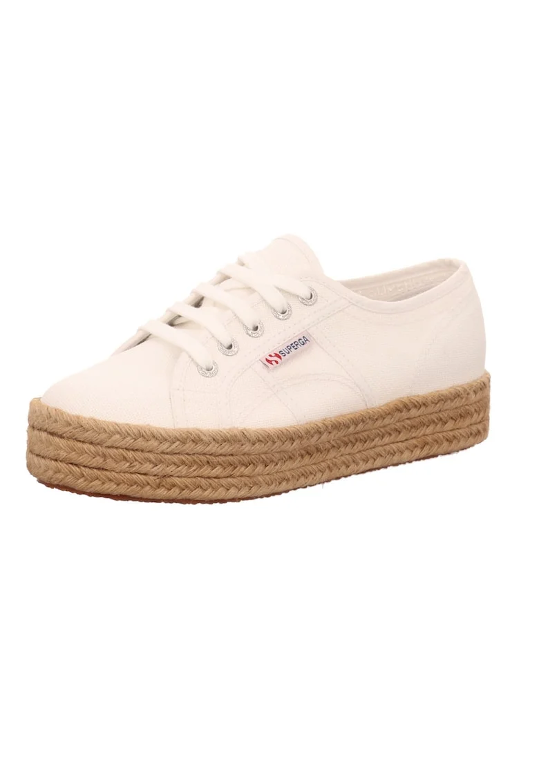 Pantofi sport cu platforma  Textil, Alb