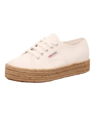 Pantofi sport cu platforma  Textil, Alb