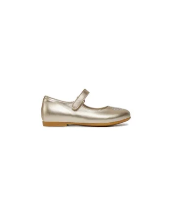 Pantofi pentru fete,  303743673, piele naturala, auriu