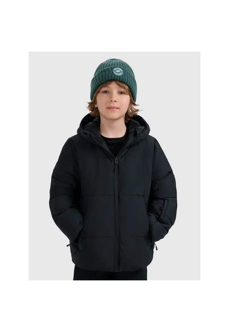 Geaca baieti JRAW25TTJAM1041-20, 4F, Poliester, Negru,