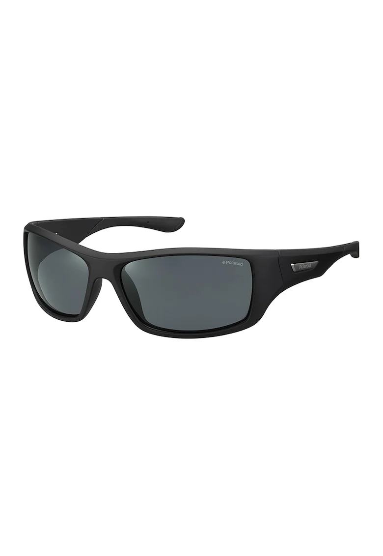 Ochelari de soare dreptunghiulari cu lentile polarizate, Negru stins