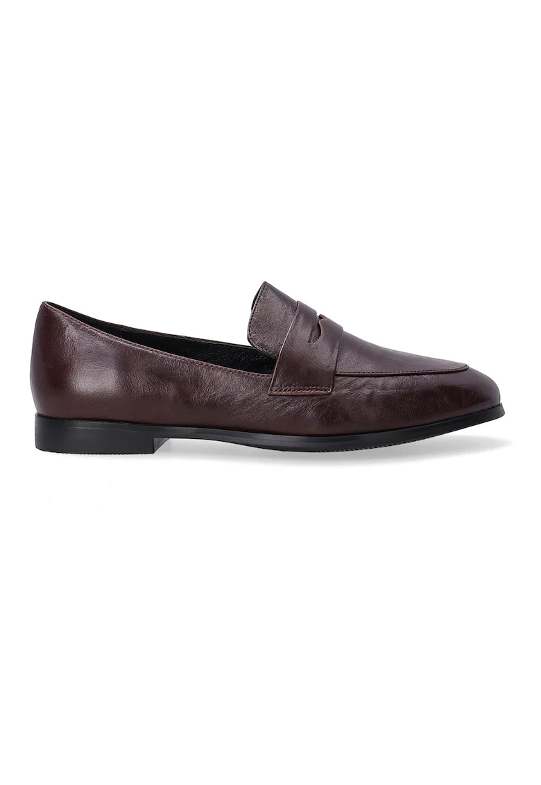Pantofi loafer din piele, Maro