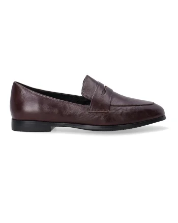 Pantofi loafer din piele, Maro