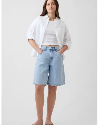 Bermude relaxed-fit din denim, Albastru