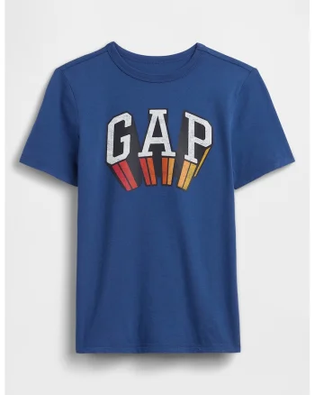Tricou din bumbac cu imprimeu, Albastru inchis