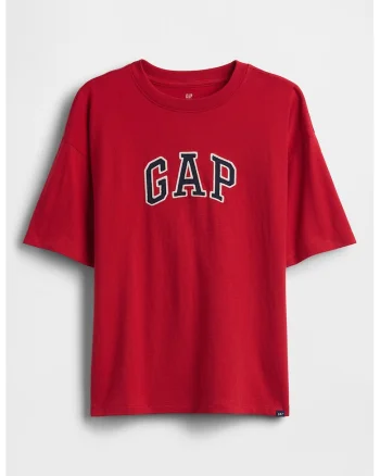 Tricou din bumbac cu logo, Rosu
