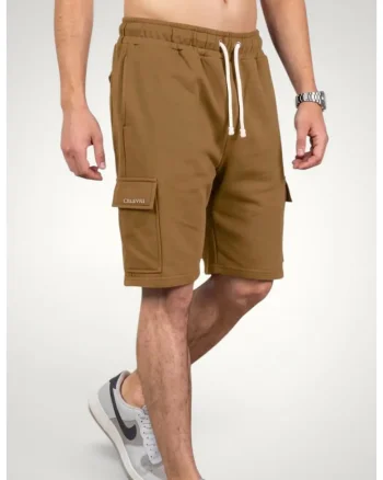 Pantaloni scurti Cargo pentru Barbati din Bumbac premium, Maro