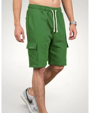 Pantaloni scurti Cargo pentru Barbati din Bumbac premium, Kaki