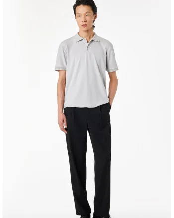 Tricou polo uni, Gri deschis