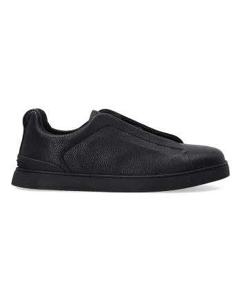 Pantofi casual din piele, cu benzi elastice pentru ajustare