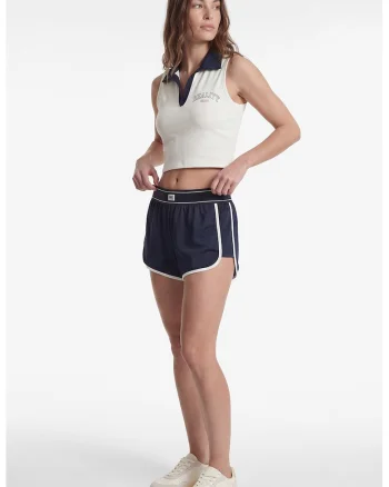 Pantaloni scurti cu garnituri contrastante Sporty, Albastru ultramarin