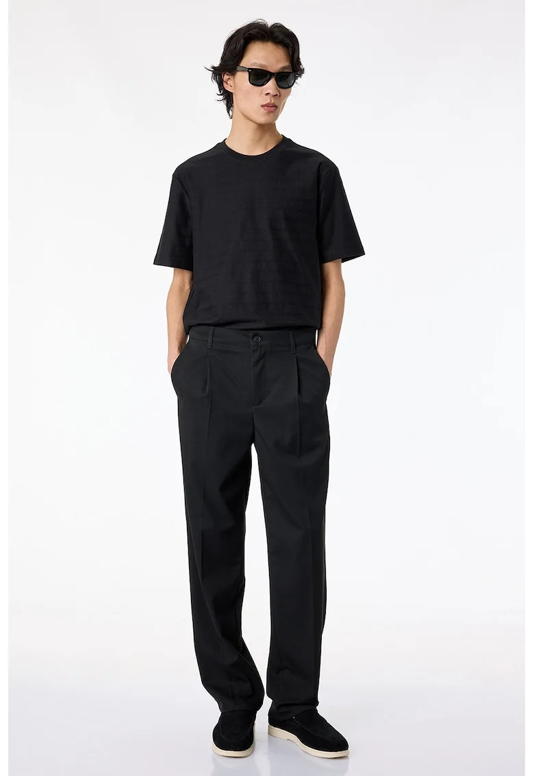 Tricou regular fit de bumbac, Negru
