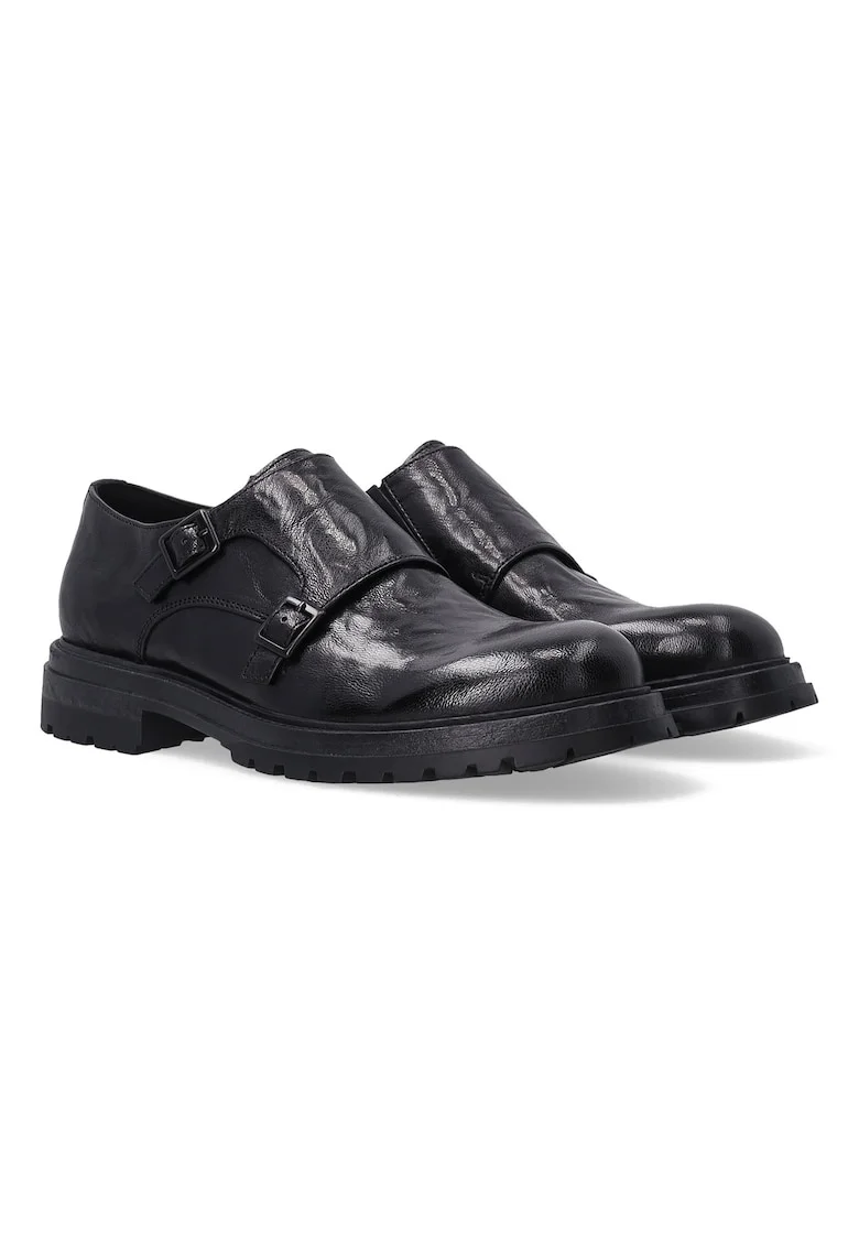 Pantofi din piele cu aspect valurit
