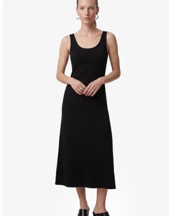 Rochie midi cu bretele incrucisate, Negru