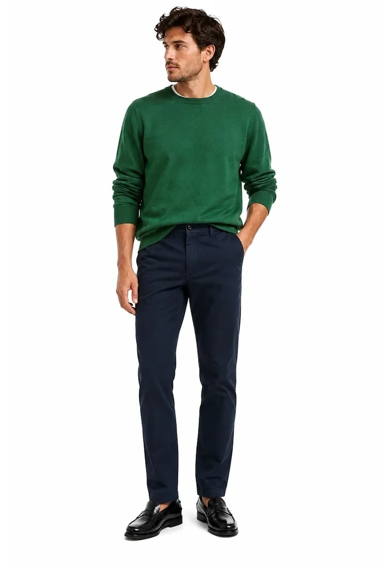 Pantaloni barbati  chino Denton MW0MW37717, Bleumarin