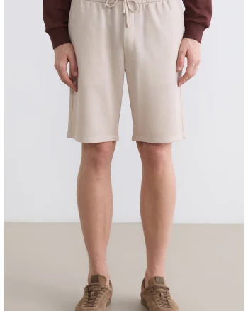 Pantaloni scurti cu buzunare oblice, Gri deschis melange