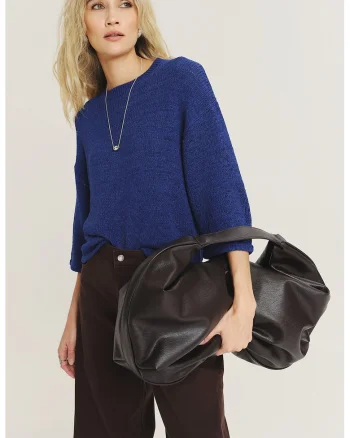 Pulover cu maneci cazute, Bleumarin