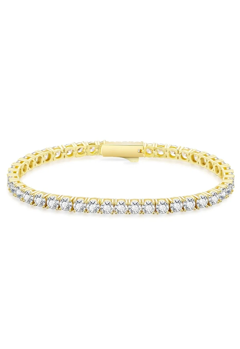 Bratara Tennis  Elements 3 mm Gold, 18 cm