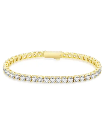 Bratara Tennis  Elements 3 mm Gold, 18 cm