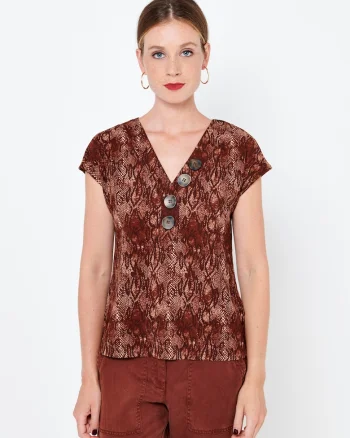Bluza cu imprimeu sarpe
