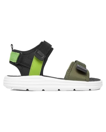 Sandale  pentru băieți, kaki, textil, Kaki