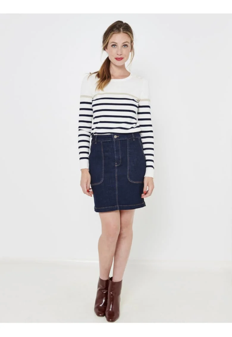 Fusta dreapta din denim,
