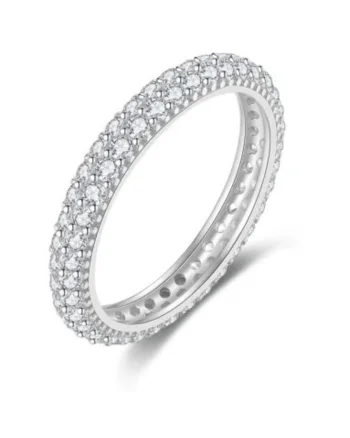 Inel Eternity Trio din Argint 925 si Zirconii Premium, pentru femei,