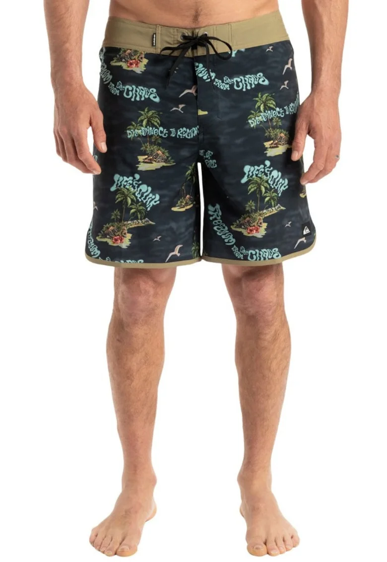 Pantaloni scurti de baie Surfsilk Scallop, cu motive tropicale