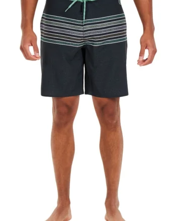 Pantaloni scurti de baie cu imprimeu si snur in talie