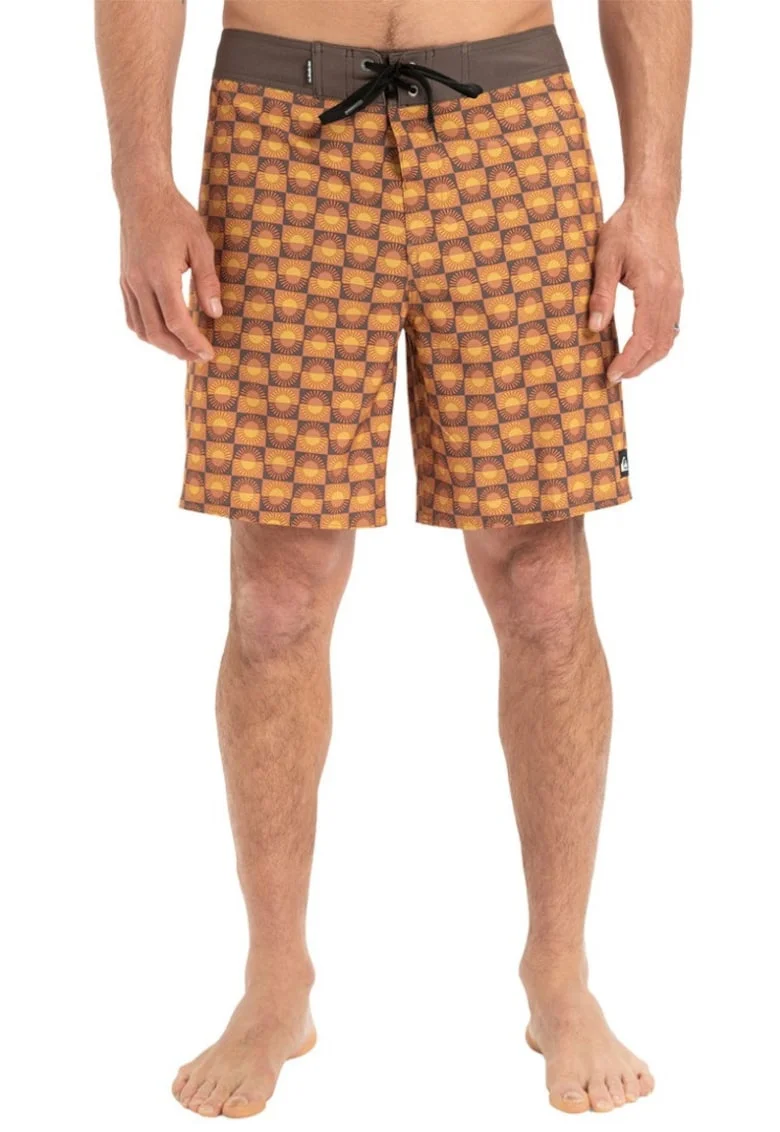 Pantaloni scurti de baie Surfsilk Straight Leg, cu imprimeu geometric