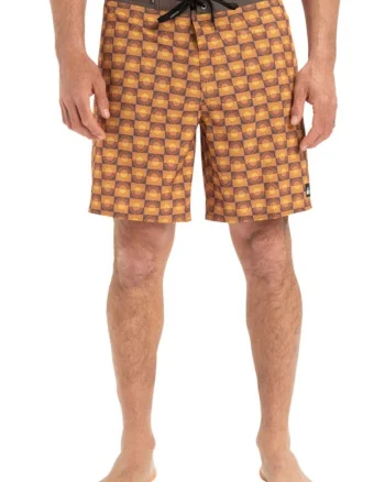 Pantaloni scurti de baie Surfsilk Straight Leg, cu imprimeu geometric