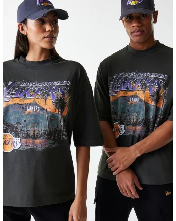 Tricou lejer unisex cu imprimeu grafic, Gri
