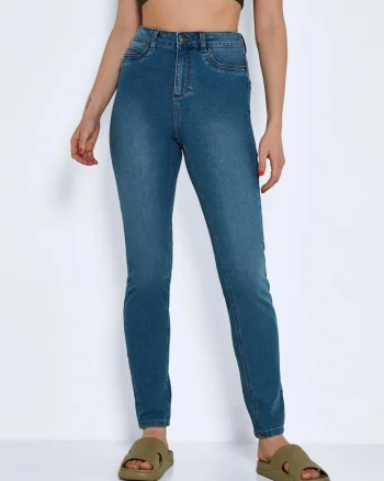 Blugi skinny cu talie inalta