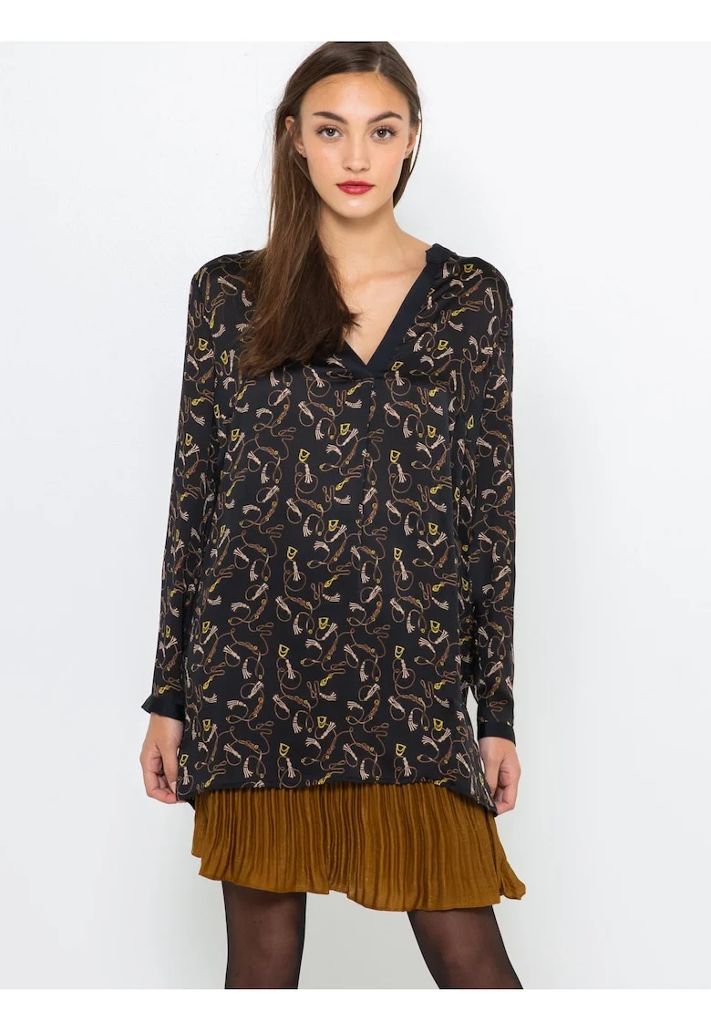 Bluza tunica cu decolteu in V,