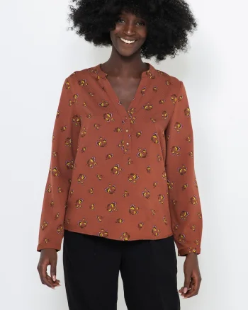 Bluza tunica cu imprimeu floral,