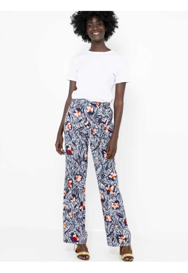 Pantaloni cu imprimeu floral,