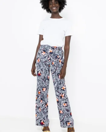 Pantaloni cu imprimeu floral,
