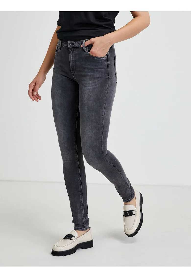 Blugi slim fit cu talie medie,