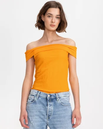 Tricou cu decolteu pe umeri Amaya,