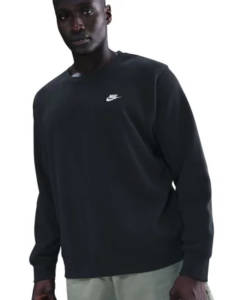Bluza de trening din amestec de bumbac cu decolteu la baza gatului Club, Negru
