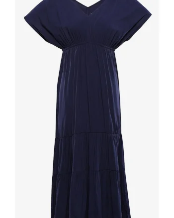 Rochie lunga cu cordon in talie