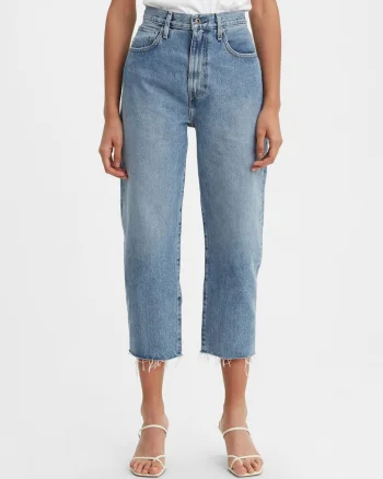 Blugi Mom Fit cu talie medie